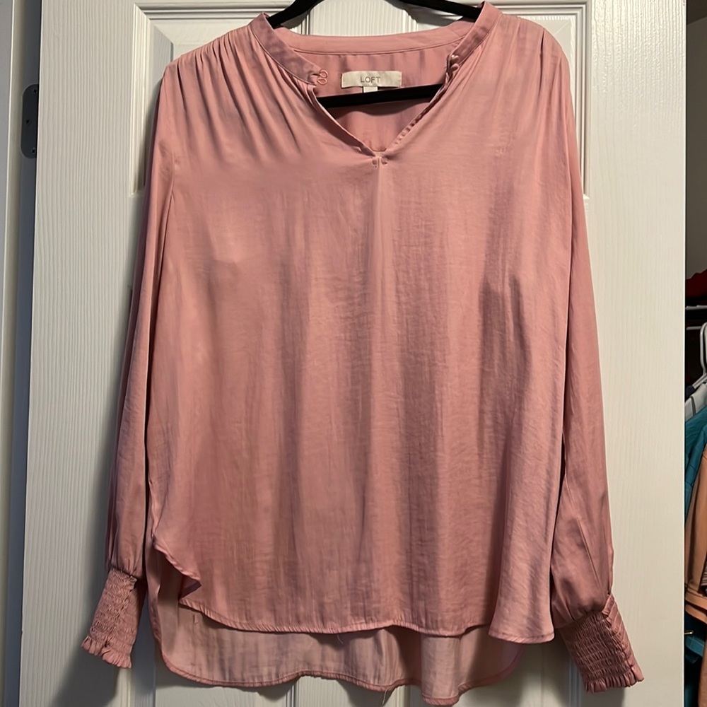Pink Long Sleeve Blouse